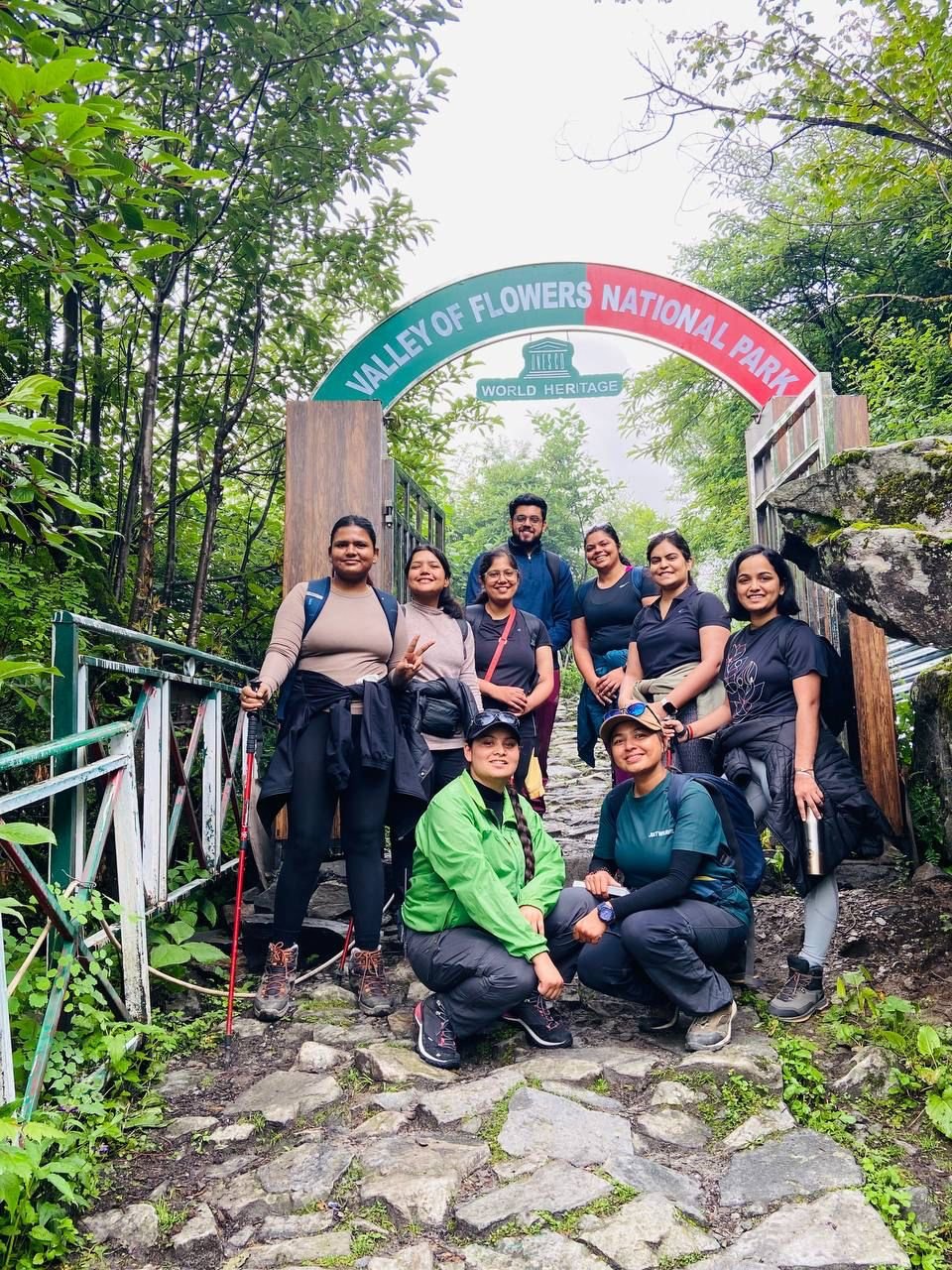 Family trekking